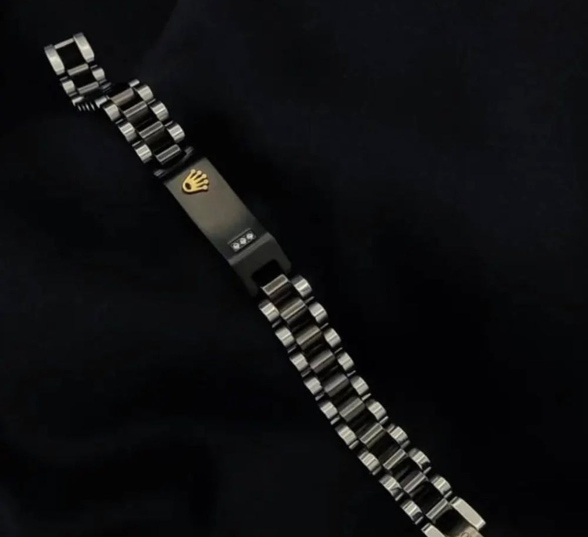 Onyx Edge Faceted H-Link Bracelet – Modern Stealth Black Men’s Statement Chain