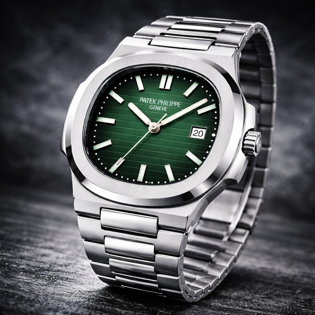 Premium Green Dial Men's Stainless Steel Luxury Watch