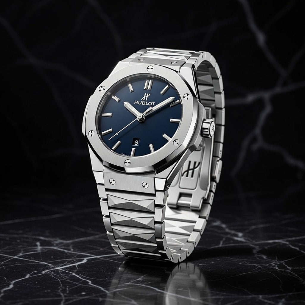 Luxury Blue Dial Stainless Steel Watch – Minimalist Premium Design