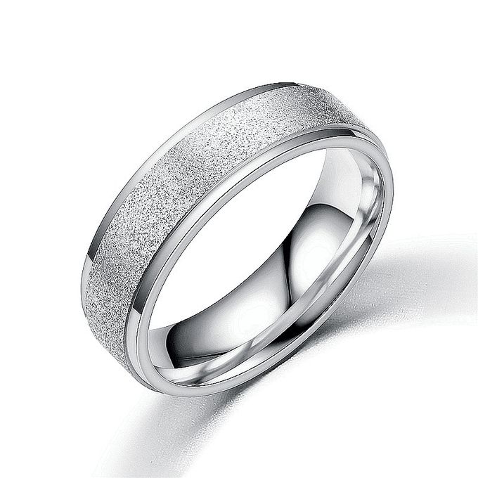 Meteorite Textured Silver Band – Classic Men's Ring