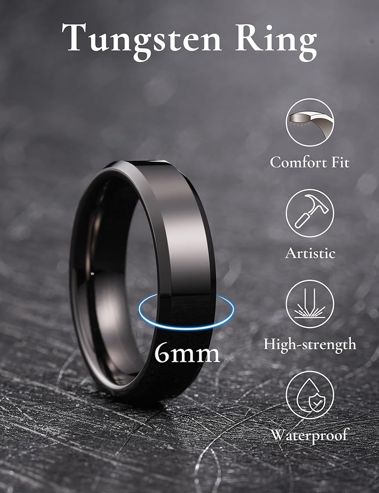 Elite Matte Black Brushed Band – Minimalist Ring for Men