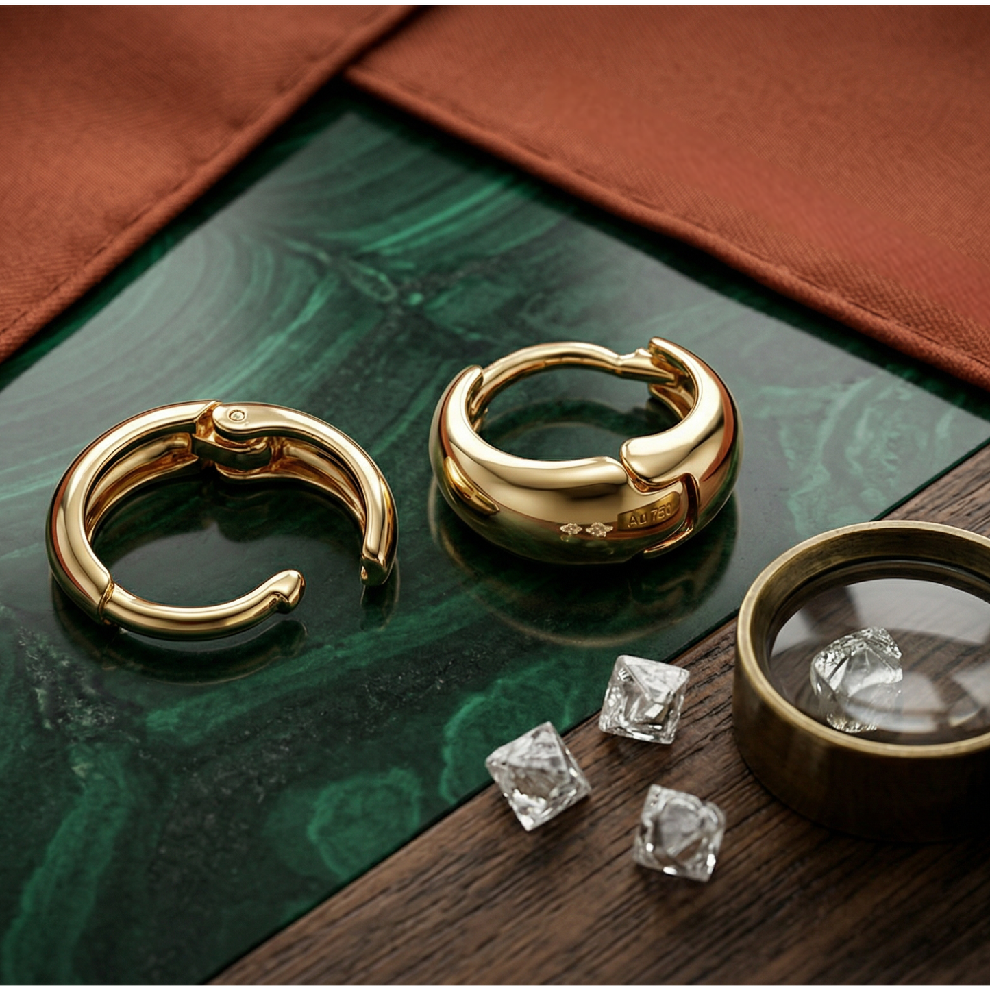 Classic Gold Huggie Hoop Earrings