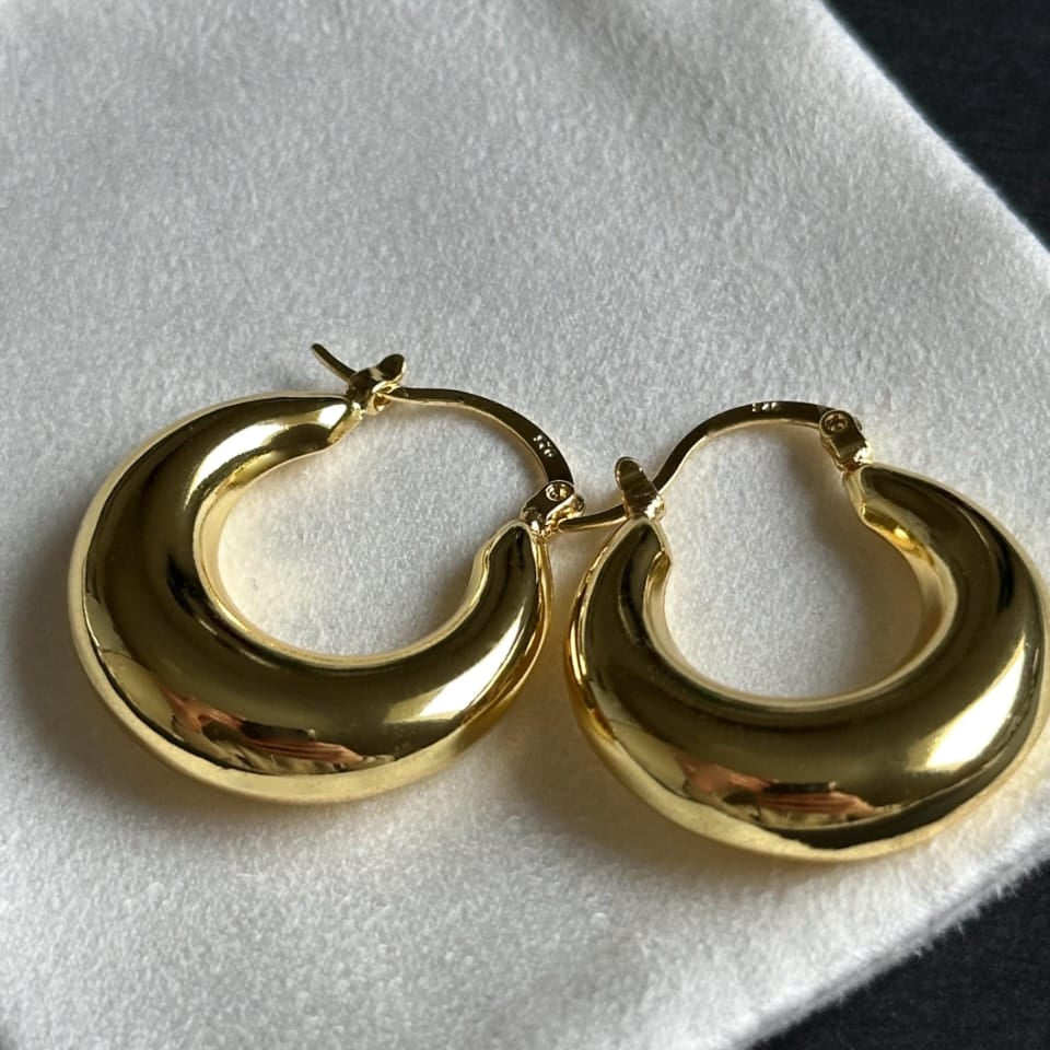 Classic Gold Huggie Hoop Earrings