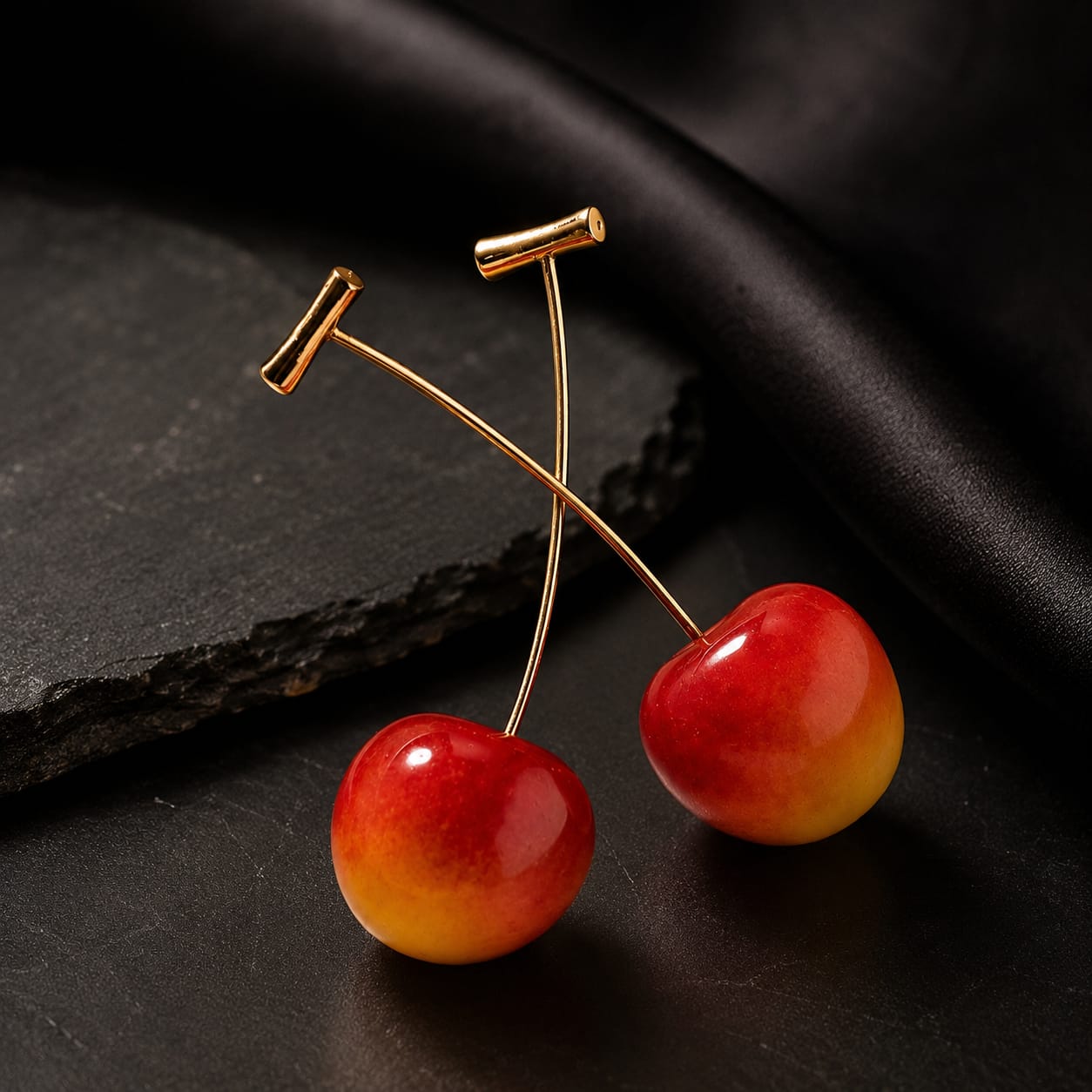 Cherry Glow Drop Earrings