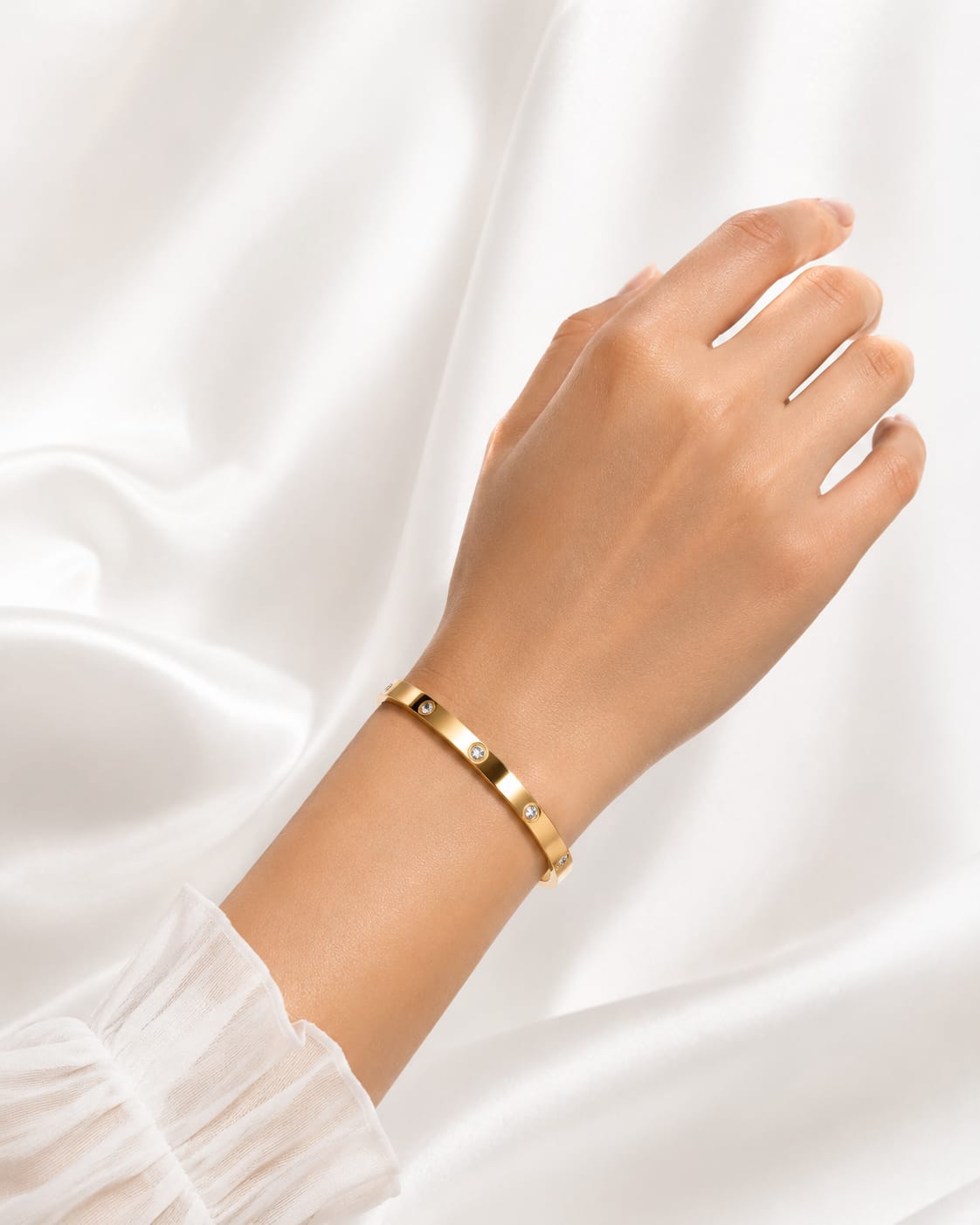Gold Screw Love Bangle Bracelet