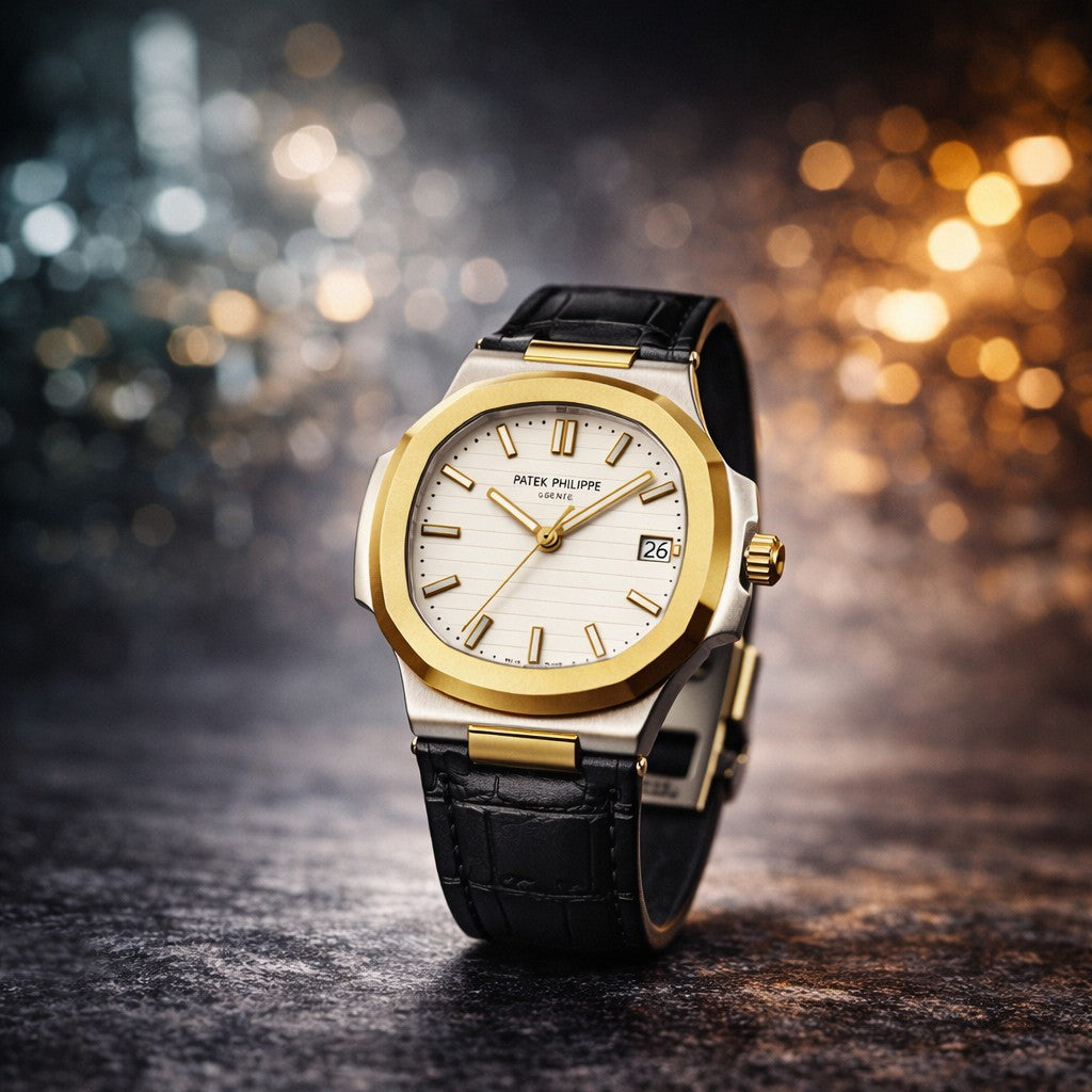 Patek Philippe Luxury Square Watch – Cream Dial & Leather Strap