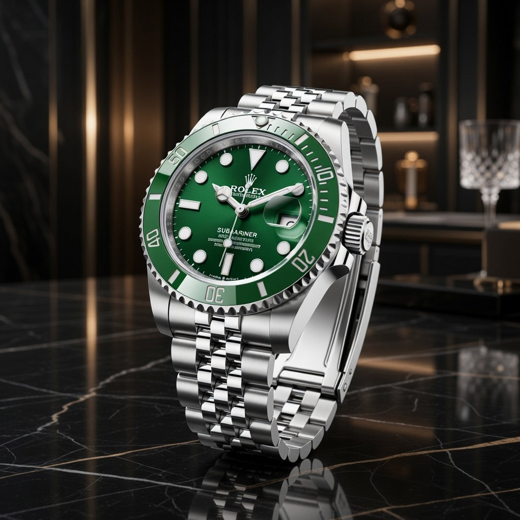 Luxury Automatic Green Diver Watch – Stainless Steel Edition