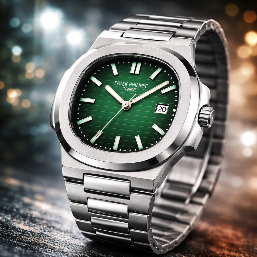Premium Green Dial Men's Stainless Steel Luxury Watch