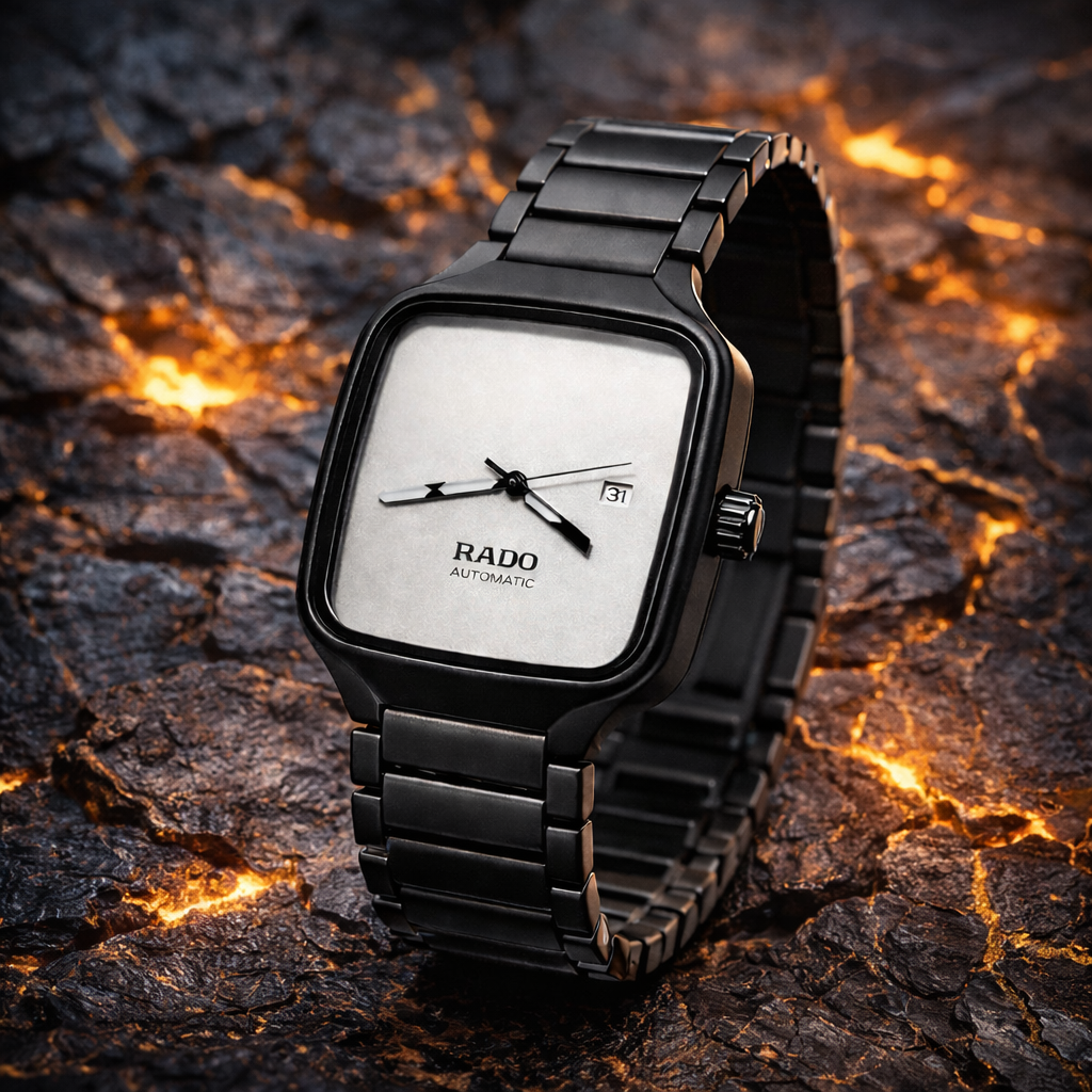 Rado Automatic Black Square Dial Luxury Watch for Men