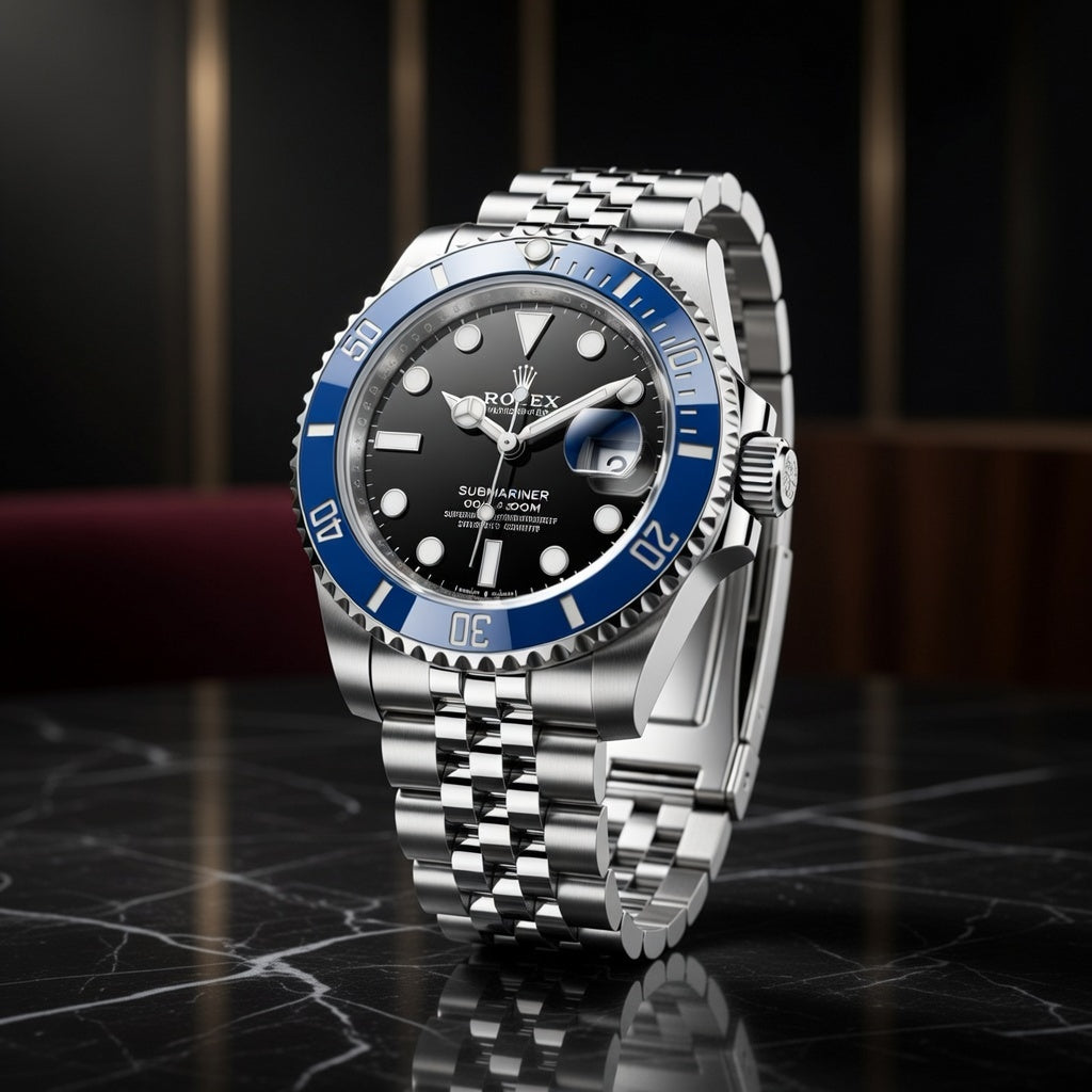Rolex Submariner Automatic Dive Watch – Black Dial & Blue Bezel
