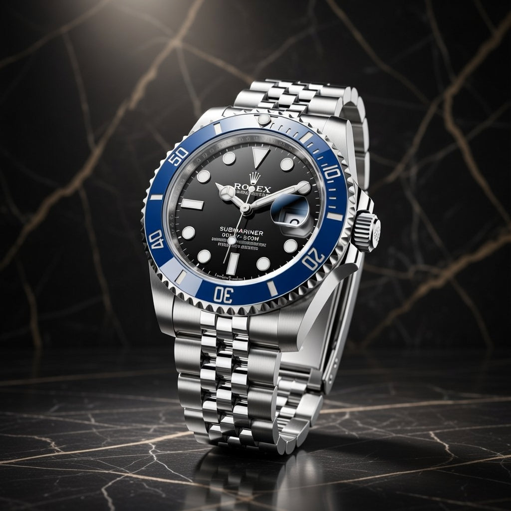 Rolex Submariner Automatic Dive Watch – Black Dial & Blue Bezel