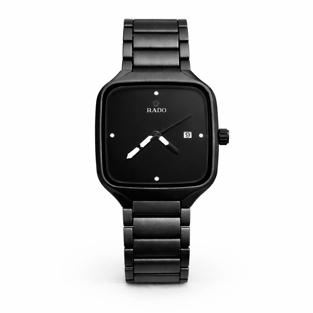 Rado Automatic All Black Square Watch – Luxury Edition