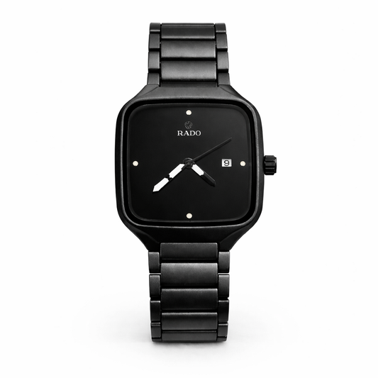 Rado Automatic All Black Square Watch – Luxury Edition