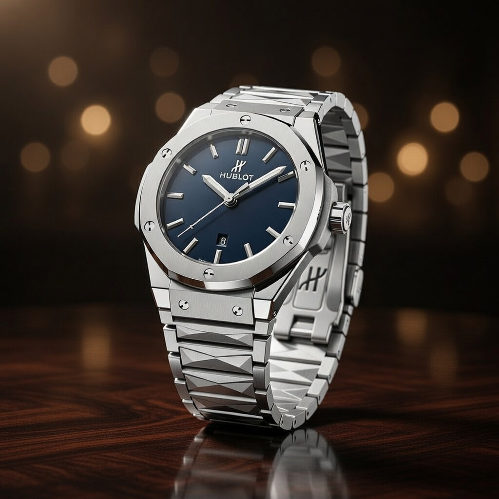Luxury Blue Dial Stainless Steel Watch – Minimalist Premium Design