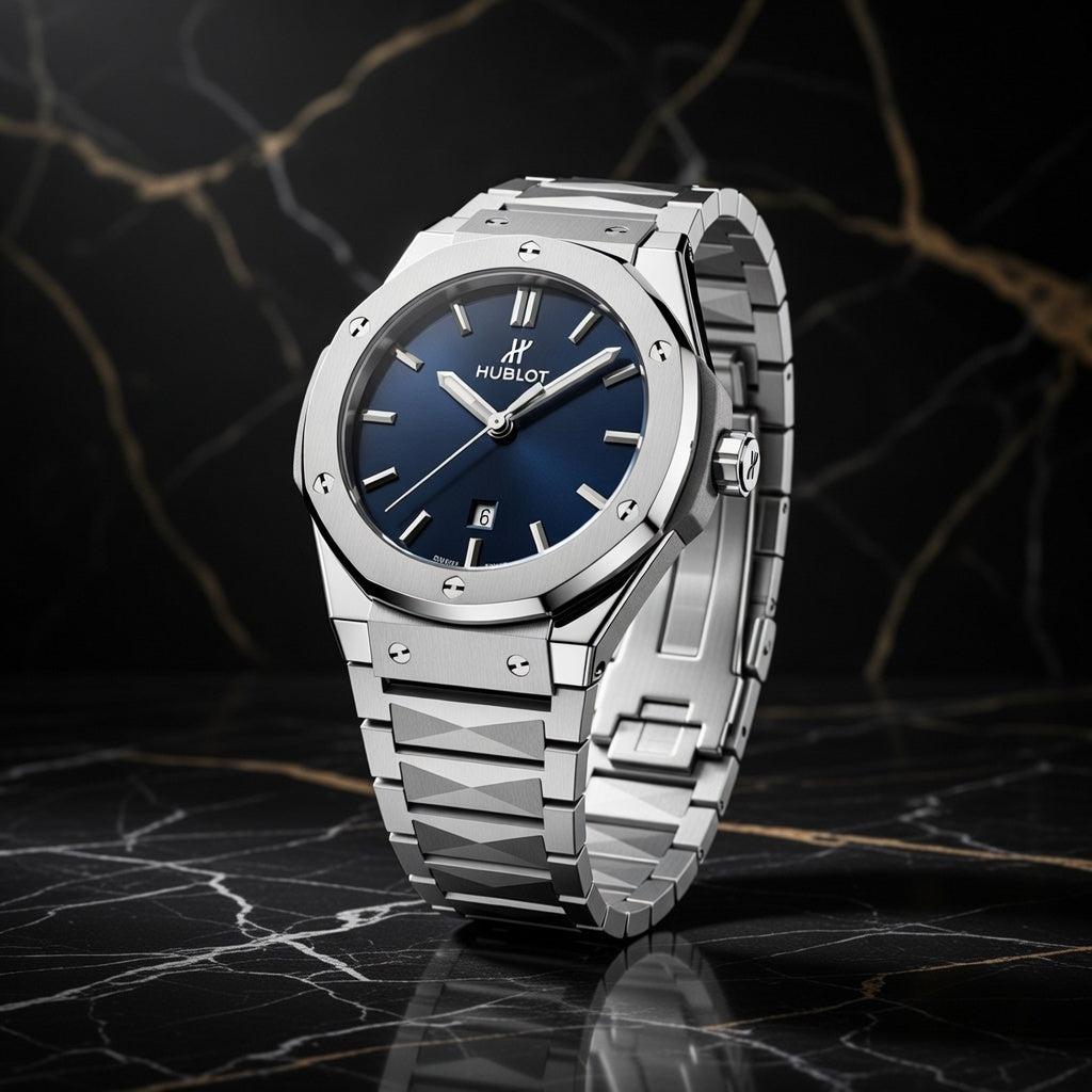 Luxury Blue Dial Stainless Steel Watch – Minimalist Premium Design