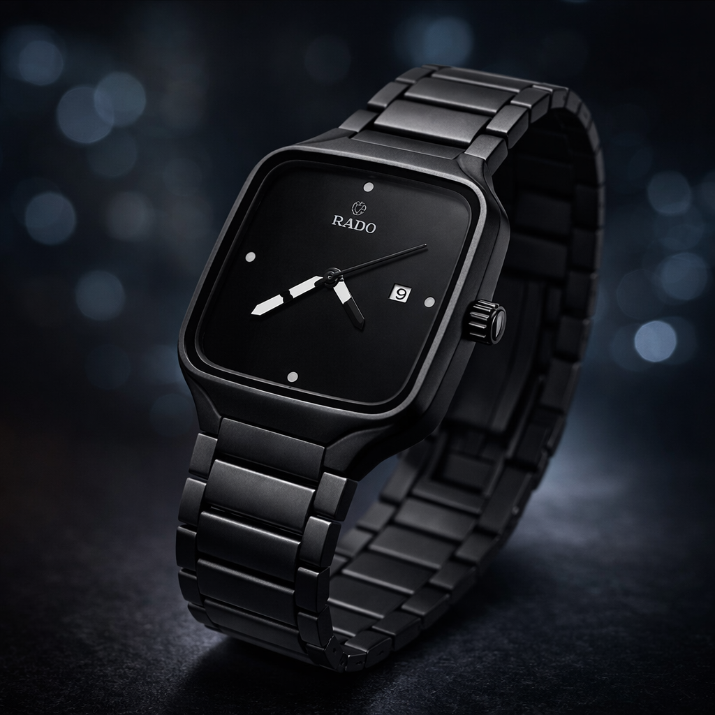 Rado Automatic All Black Square Watch – Luxury Edition