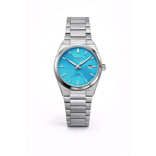 Luxury Ice Blue Textured Dial Stainless Steel Watch – Modern Automatic Style