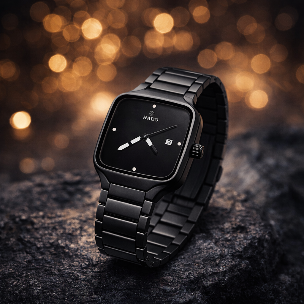 Rado Automatic All Black Square Watch – Luxury Edition